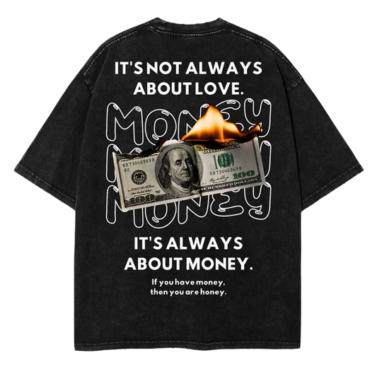 Money Kills Printed Oversize Tee