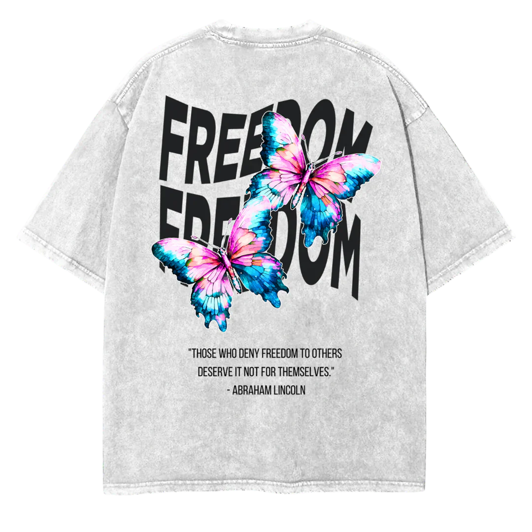 FREEDOM Cotton Printed Oversize Tee