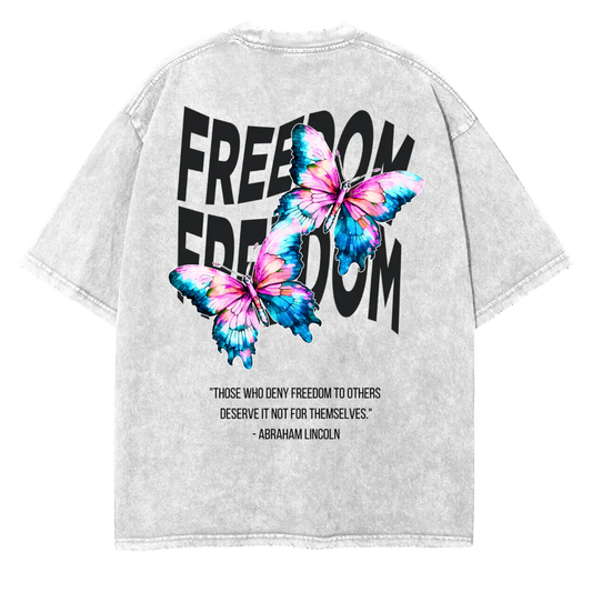 FREEDOM Cotton Printed Oversize Tee