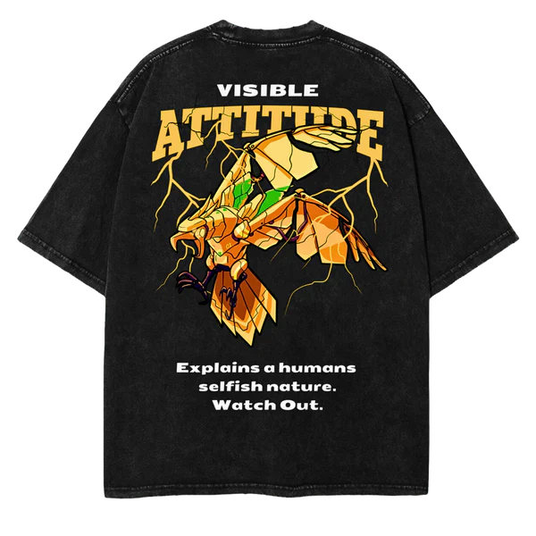 Attitude Printed Oversize Tee